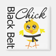 Black Belt Chick Refrigerator Magnets