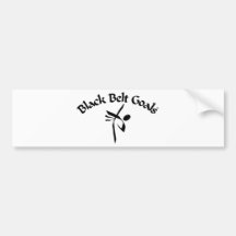 black belt goals bumper sticker