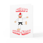 Black Belt Merry Kick-Mas! card