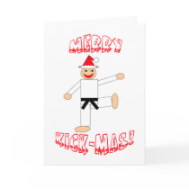 Black Belt Merry Kick-Mas! Greeting Card