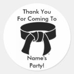 Black Belt Party Stickers