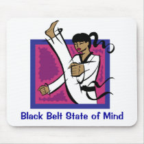 Black Belt State of Mind Mouse Pad gift for girls mousepads