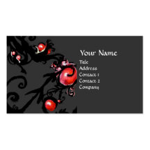 BLACK  BERRIES SWIRLS BUSINESS CARD