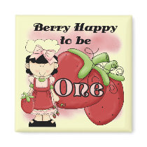 Black Berry 1st Birthday T-shirts and Gifts magnets by kids_birthdays Black Berry 1st Birthday T-shirts and Gifts magnets