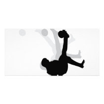 black bicycle kick icon personalized photo card