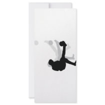 black bicycle kick icon rack card template