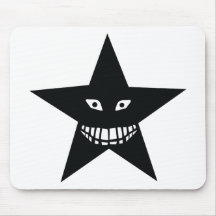 black big grin star mouse pad