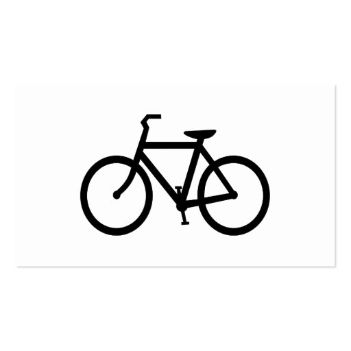 Black Bike Route Business Cards (front side)