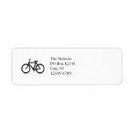 Black Bike Route Return Address Labels
