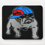 Black Biker Bulldog Mouse Mat