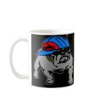 Black Biker Bulldog Coffee Mugs