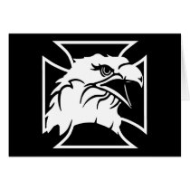 Black Biker Eagle Iron Cross Card