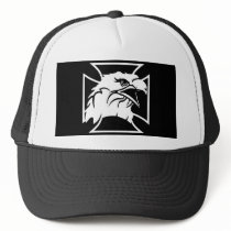 Black Biker Eagle Iron Cross Trucker Hats