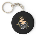 Black Biker Pan Girl keychains