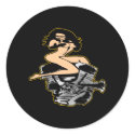 Black Biker Pan Girl stickers