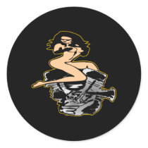 Black Biker Pan Girl stickers by WhiteTiger_LLC Black Biker Pan Girl stickers