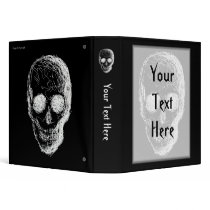 Black Binder, White Skulls! Gothic. Customizable! by PsyborgAli Black Binder, White Skulls! Gothic. Customizable!