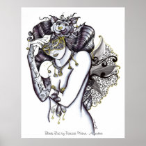 artsprojekt, white, minimalism, patricia vidour, fantasy, ink, drawing, simplicity, design, woman, femme, girl, decorating, clear, visual, accent, simple, area, illustration, fairy, inspiring, magic, black, black bird, land, imaginary, fay, magical, vidur, painting, fairytales, widow woman, gallinaceous bird, gallinacean, tank farm, spiritual being, ex-wife, pictorial matter, raptorial bird, cuculiform bird, Poster with custom graphic design