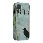 Black Bird with Stoplight "eccentric caricature" iPhone 4 Case