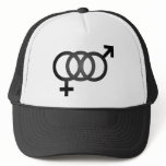 Black Bisexual Symbol Trucker Hat