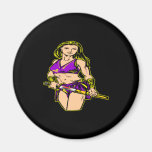 Black Blonde Amazon Fridge Magnet