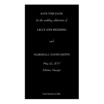 Black Blossom Save The Date Card business cards