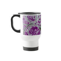 Black Blossoms Deep Purple mugs by SeaAngel Black Blossoms Deep Purple mugs