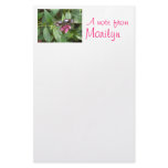 Black Blue Butterfly Pink Fower Customized Stationery Black Blue Butterfly Pink Fower Customized Stationery