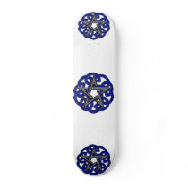 Black & Blue Celtic Pentagram Skateboard