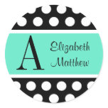 Black & Blue Custom Last and First Name Sticker