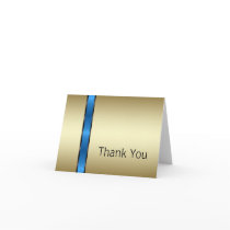 Black Blue Gold Thank You Cards