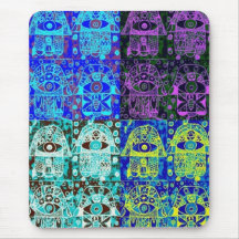 Black & Blue Hamsa Mouse Pad