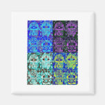 Black & Blue Hamsa Refrigerator Magnet