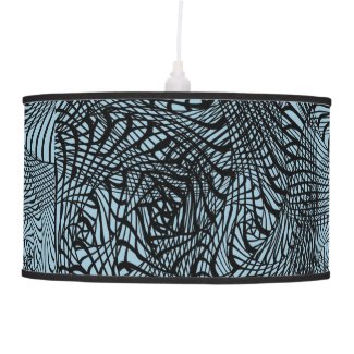 Black Blue Mix Modern Zen-tangle Style Patterned Ceiling Lamps