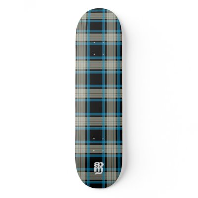 Black & Blue Plaid Skateboard Decks by CheetaFight