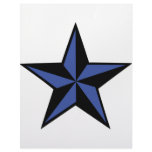 black-blue star icon letterhead design