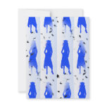Black & Blue Swirl Grad Silhouettes Party Invite