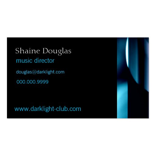 Black-Blue-White Abstract Modern Generic Business Card Template (back side)