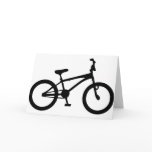 black bmx bicycle greeting card