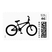 black bmx bicycle postage stamps