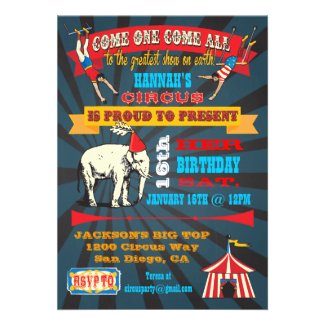 Carnival Birthday Party Invitations on Birthday Circus Party Invitations By Mcbooboo Browse More Circus Party