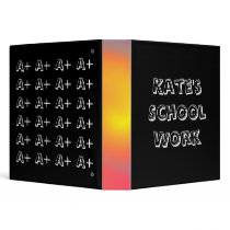 Black Board School Work Binder