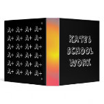 Black Board School Work Binder