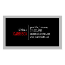 Black Bold Border Business Card
