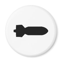 black bomb icon magnets