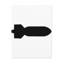 black bomb icon postcards