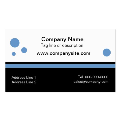 Black Bottom Business Card Templates (front side)