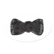 Black Bow-tie Art Stickers