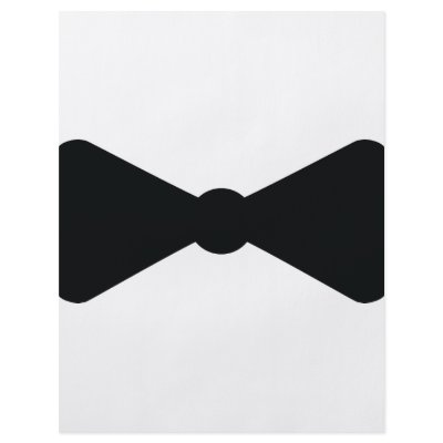 black bow tie icon personalized flyer by TomaniacLines