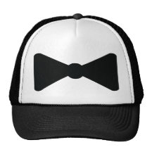 black bow tie icon mesh hat